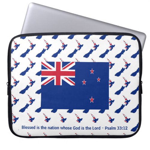 NEW ZEALAND AOTEAROA Blessed Nation Psa 33 Laptop Laptop Sleeve
