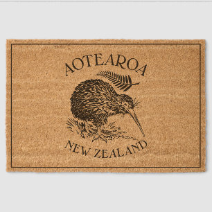 NEW ZEALAND AOTEAROA KIWI DOORMAT FIBER DOORMAT