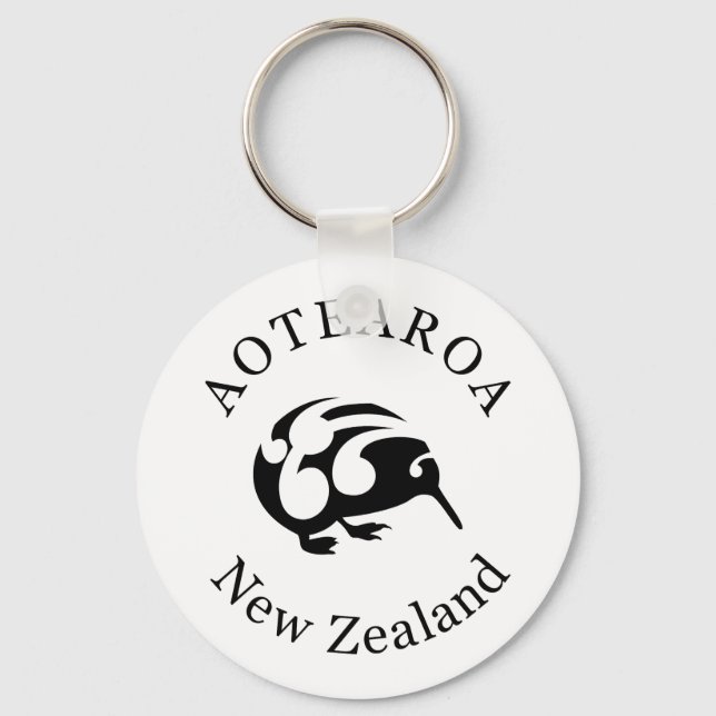 New Zealand Aotearoa KIWI Keychain (Front)