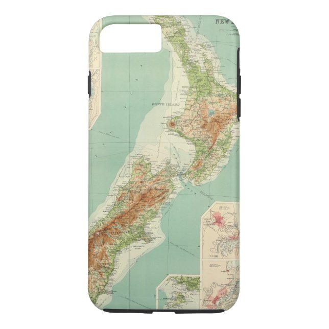 New Zealand Atlas Map Case-Mate iPhone Case (Back)