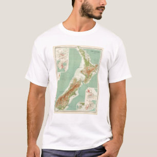 New Zealand Atlas Map T-Shirt