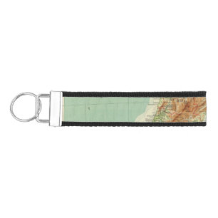 New Zealand Atlas Map Wrist Keychain