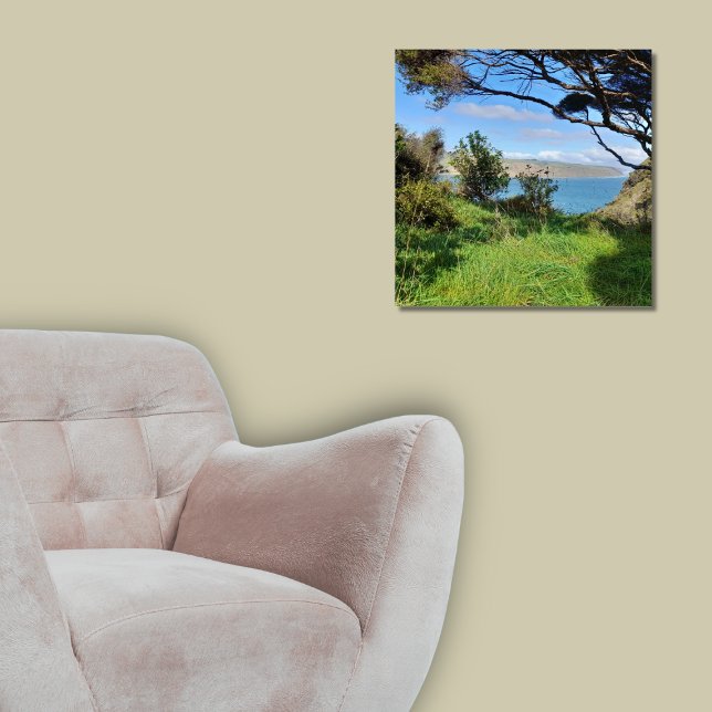 New Zealand Auckland Coastal Omanawanui Track Poster (New Zealand Auckland Coastal Omanawanui Track Poster, Square Photo Wall Decor)