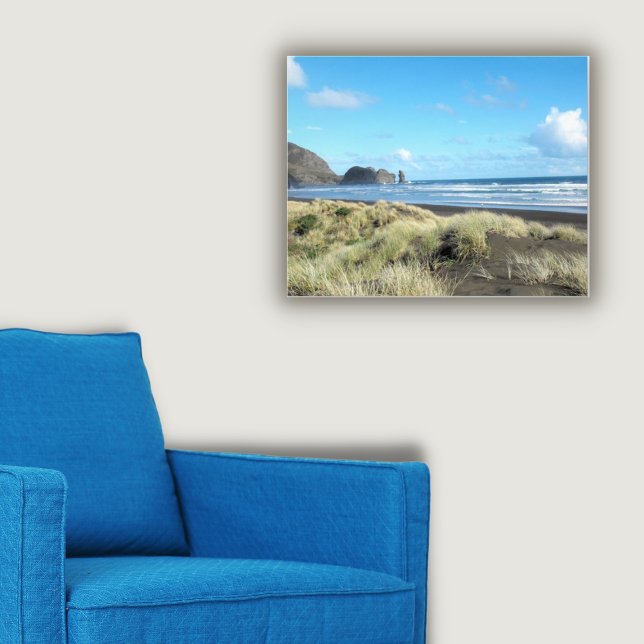 New Zealand Auckland Summer Piha Beach Photo Print (New Zealand Auckland Summer Piha Beach Photo Print, Wall Decor)