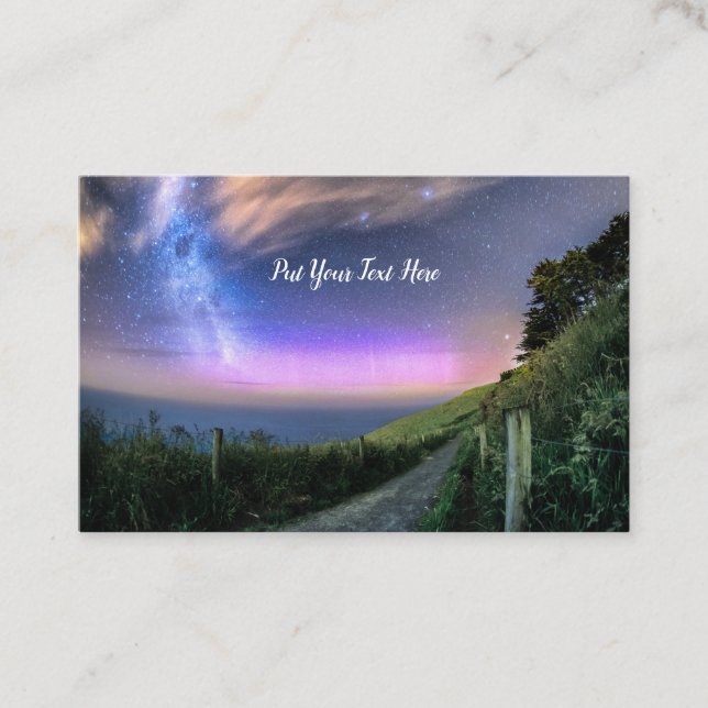 New Zealand Aurora | Dunedin NZ | Southern Lights Business Card (Front)