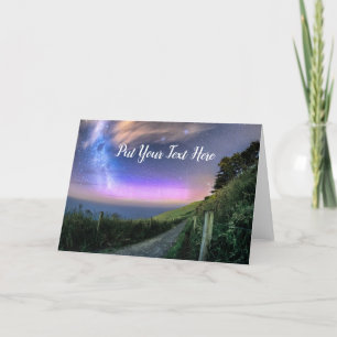 New Zealand Aurora Dunedin NZ Southern Lights Thank You Card