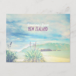 New Zealand beach&mountain Postcard