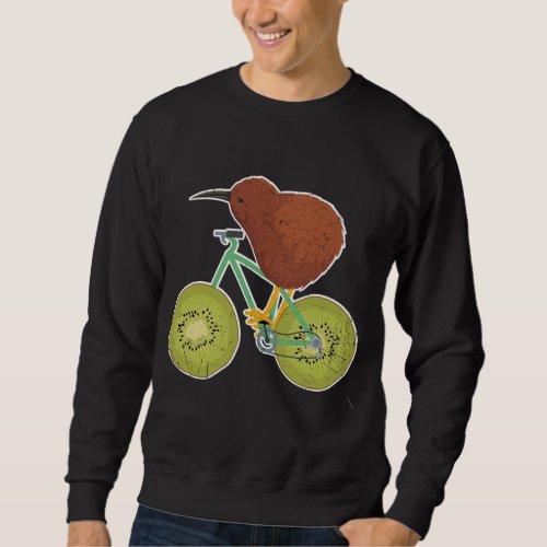 New Zealand Bicycle Design for Kiwi Fruit Lovers Sweatshirt