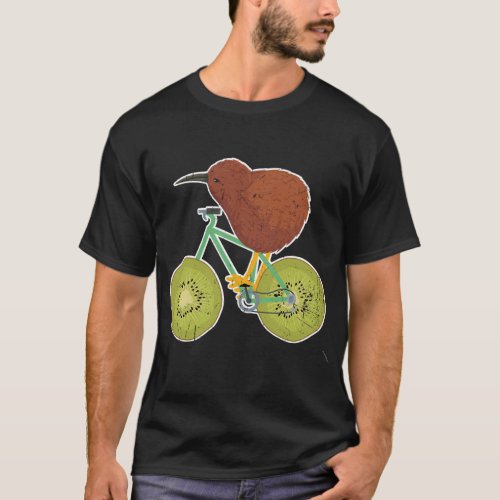 New Zealand Bicycle Design for Kiwi Fruit Lovers T_Shirt