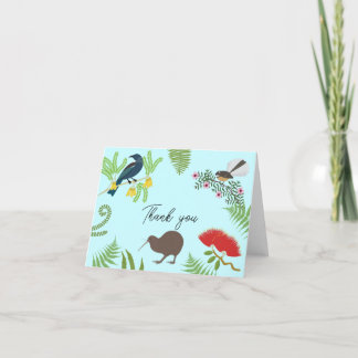 New Zealand Bird Birthday Letterpress Thank You Card