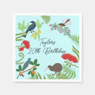 New Zealand Bird Birthday Napkins