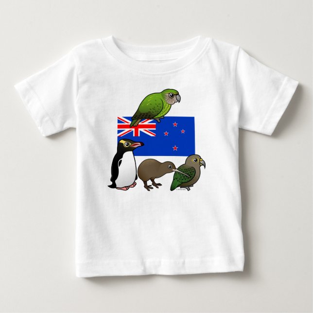 New Zealand Birdorables Baby T-Shirt (Front)