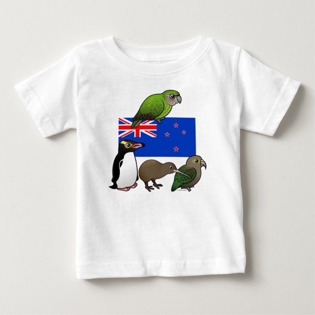 New Zealand Birdorables Baby T-Shirt (Front)