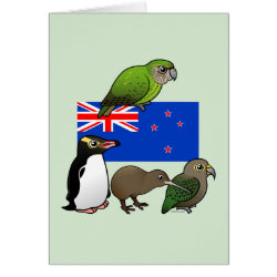 New Zealand Birdorables Greeting Card