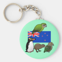 New Zealand Birdorables Basic Button Keychain