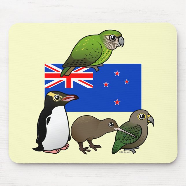 New Zealand Birdorables Mouse Pad (Front)