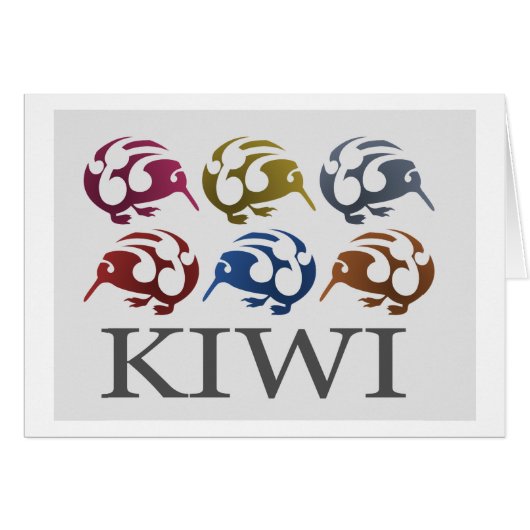 New Zealand birds KIWI card (Front Horizontal)