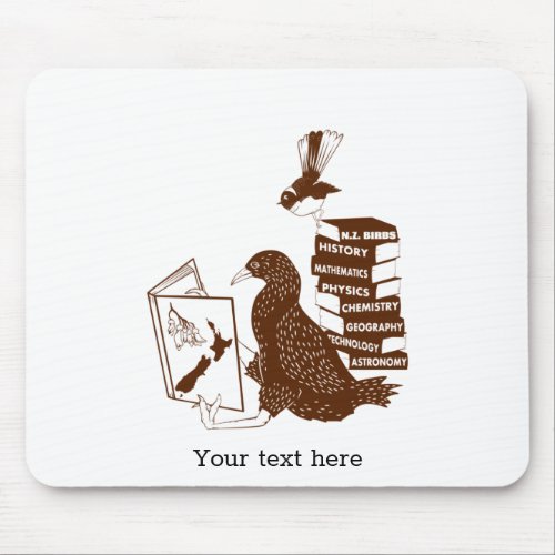 New Zealand Birds Reading books Mouse Pad