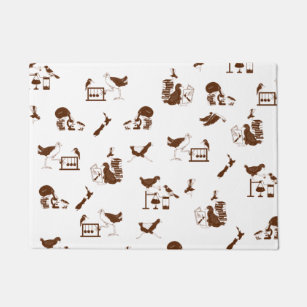 New Zealand birds science pattern Doormat