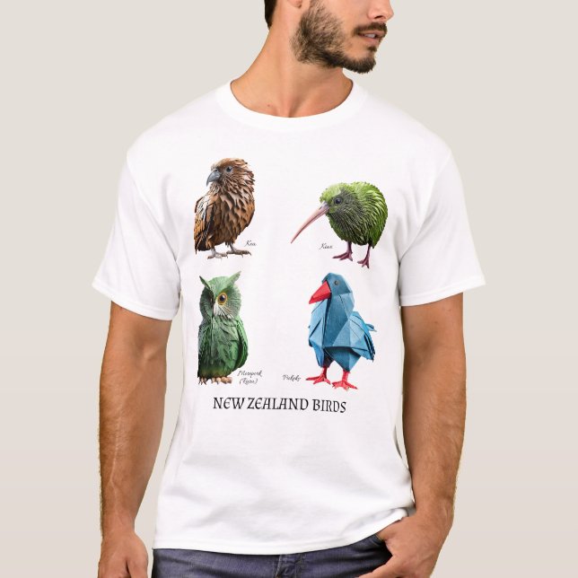 New Zealand Birds T-shirt (Front)