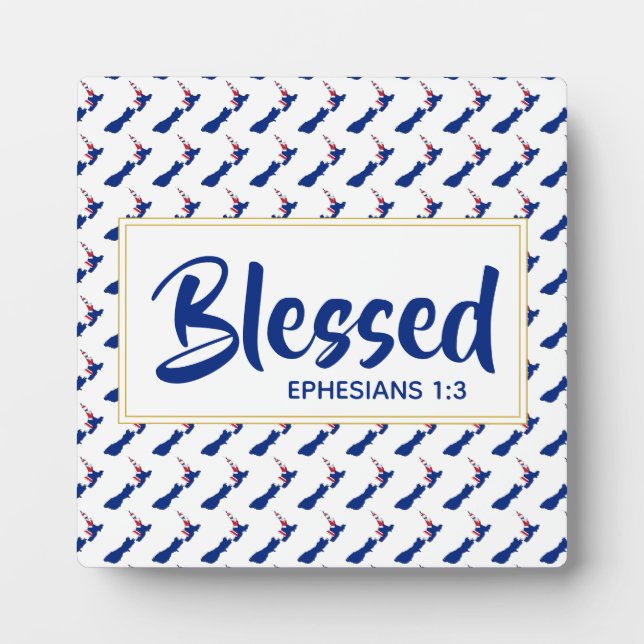 NEW ZEALAND Blessed Christian Scripture Ephesians Plaque (Front)