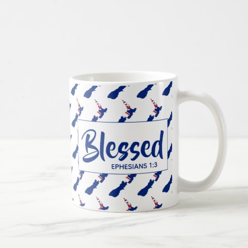 NEW ZEALAND  Blessed Ephesians Christian Scripture Coffee Mug