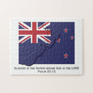 NEW ZEALAND Blessed Nation ZEALANDER FLAG Jigsaw Puzzle