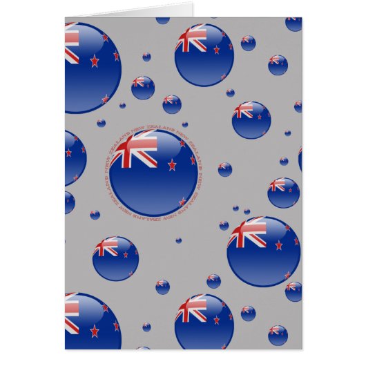New Zealand Bubble Flag Cards (Front)