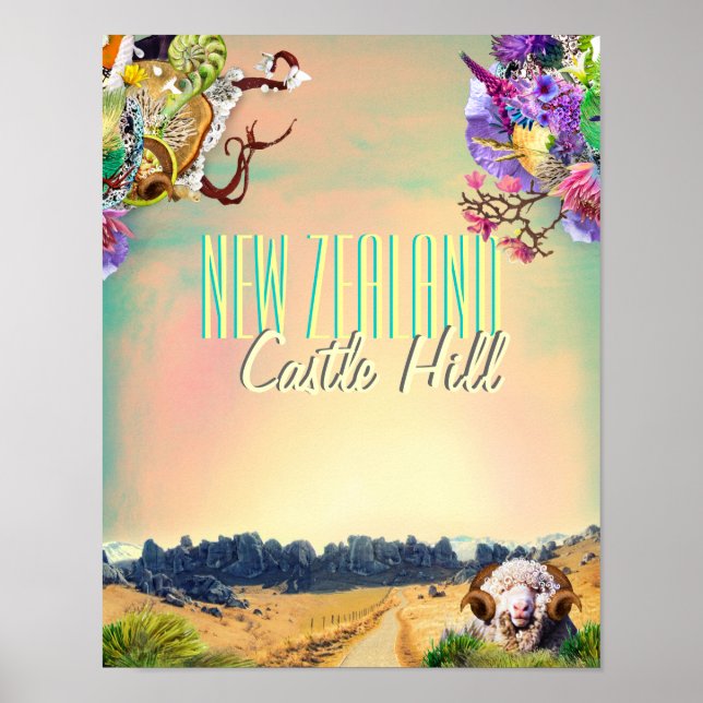 New Zealand Castle Hill rocks Poster (Front)