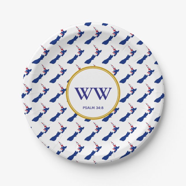 NEW ZEALAND Celebration Birthday Heritage Party Paper Plates (Front)