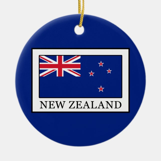 New Zealand Ceramic Ornament (Front)