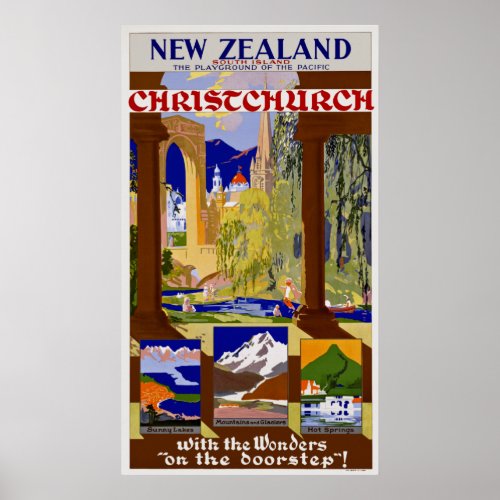New Zealand  Christchurch Poster