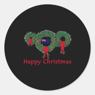 New Zealand Christmas 2 T Shirt Classic Round Sticker
