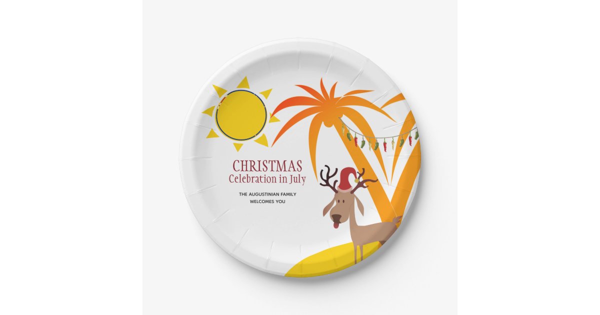New Zealand CHRISTMAS IN JULY Paper Plates Zazzle