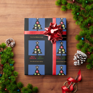 NEW ZEALAND CHRISTMAS TREE KIWI XMAS PERSONALIZED  WRAPPING PAPER