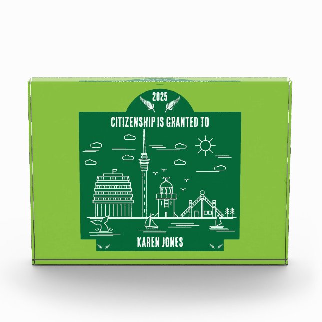 New Zealand Citizenship Celebration Gift (Front)