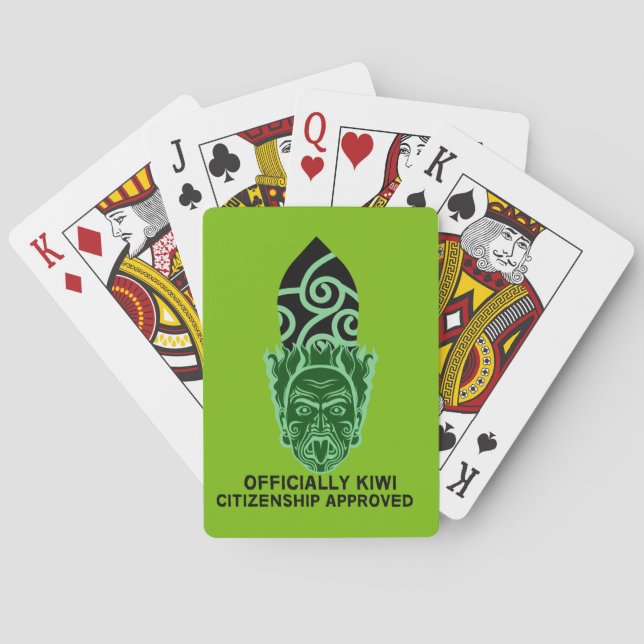New Zealand Citizenship Gift | New Citizen | Kiwi  Poker Cards (Back)