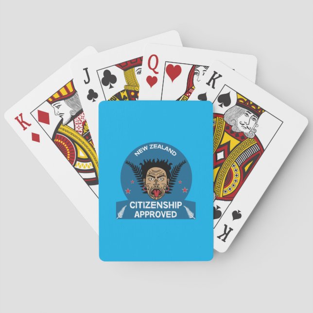 New Zealand Citizenship Gift | New Citizen | Kiwi  Poker Cards (Back)