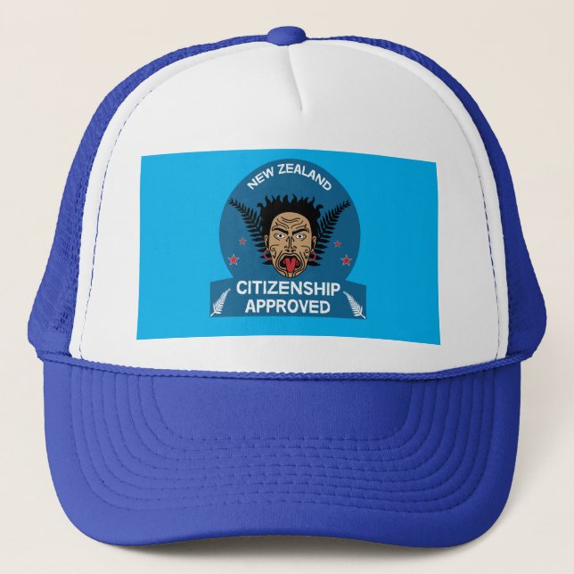 New Zealand Citizenship Gift | New Citizen | Kiwi  Trucker Hat (Front)