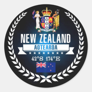 New Zealand Classic Round Sticker
