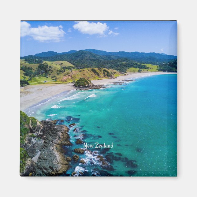 New Zealand coastline, beautiful scenery, Magnet (Front)