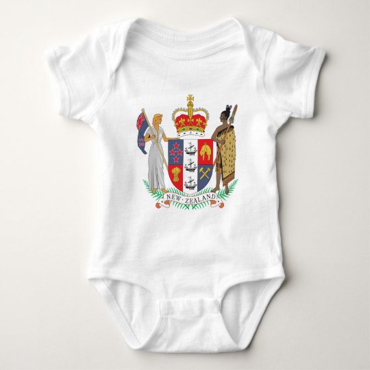 New Zealand Coat Of Arms Baby Bodysuit