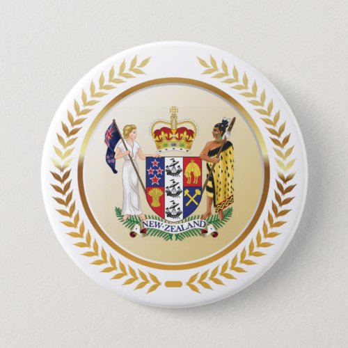 New Zealand Coat of Arms Button