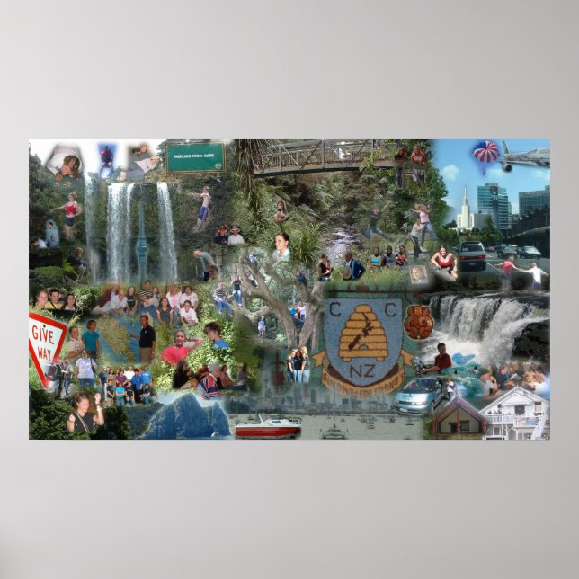 New Zealand Collage Poster (Front)