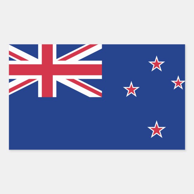 New Zealand* Colorful Flag Sticker (Front)
