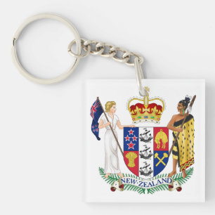 New Zealand country coat arms symbol emblem flag Keychain