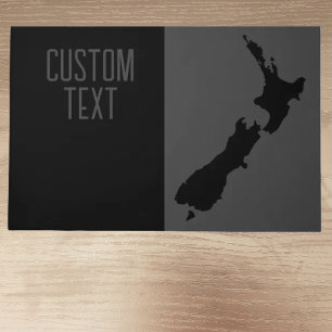 NEW ZEALAND COUNTRY GRAY BLACK MONOCHROME KIWI NZ DOORMAT