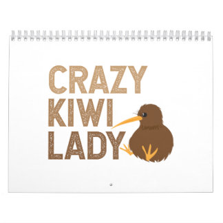 New Zealand Crazy Kiwi Lady Funny Gift Idea Calendar