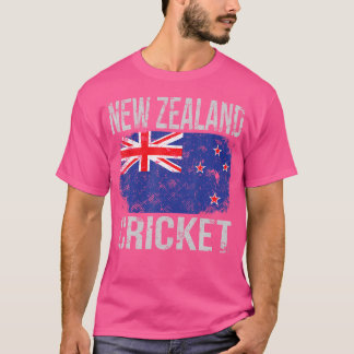 New Zealand Cricket New Zealander Flag Cricket T-Shirt