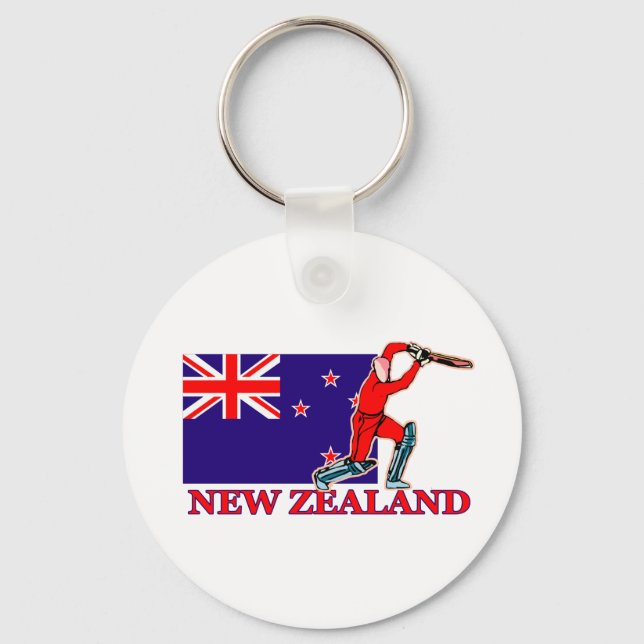 New Zealand Cricket Player Keychain (Front)